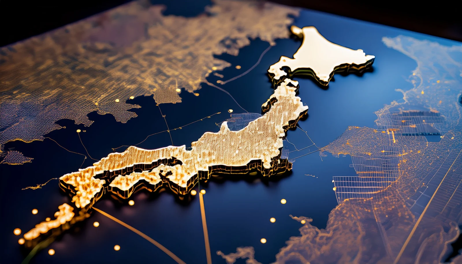 全国を網羅するエリアカバーの概念図